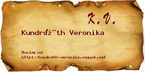 Kundráth Veronika névjegykártya